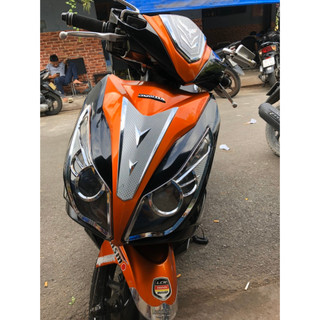 Bộ 3 món xe AIR BLADE 125 2013 - 2015 che pô, pô E, quạt mạ crom trắng hay sơn cacbon cao cấp