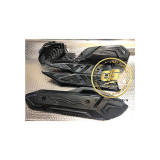 Bộ 4 món xe Air Blade 2022-2024 thảm carbon, che pô, pô E, quạt mạ crom trắng hay sơn cacbon