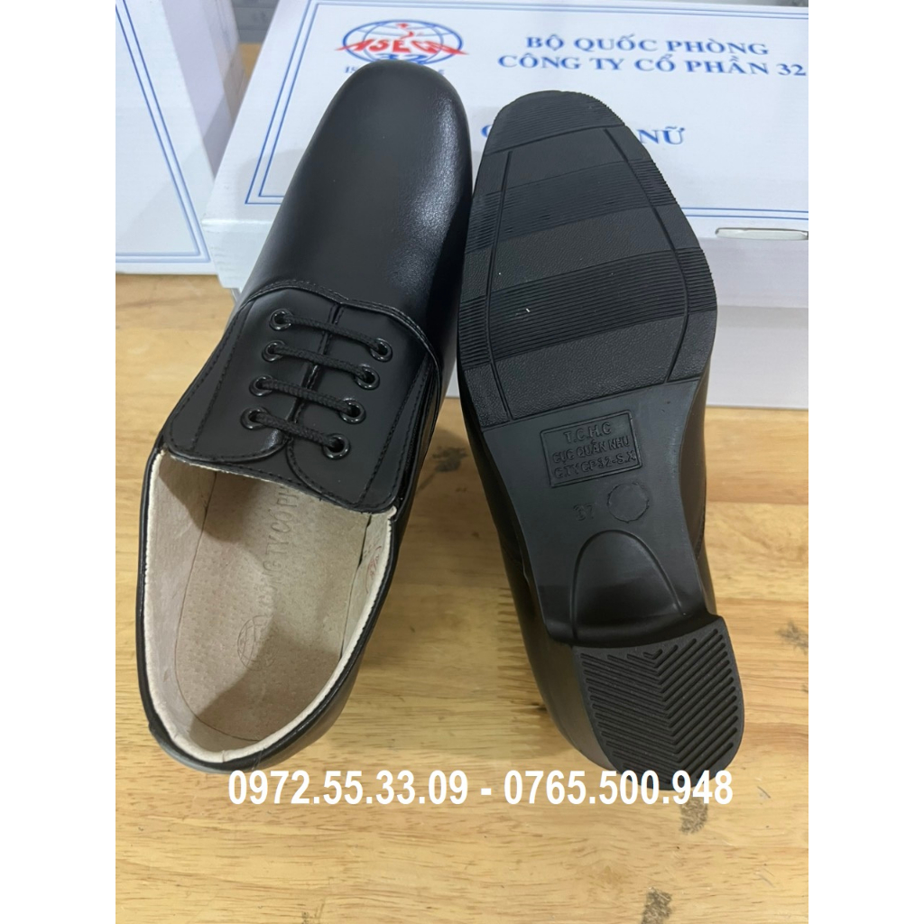Giày bảo vệ nữ Công ty 32 ( Aseco 32 ) màu đen cao gót 5cm