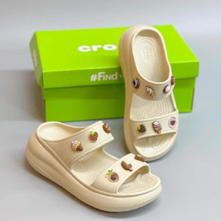 Dép Crocs 2 quai đế cao chuẩn Hãng [ Crocs 2 quai đế Cao ]
