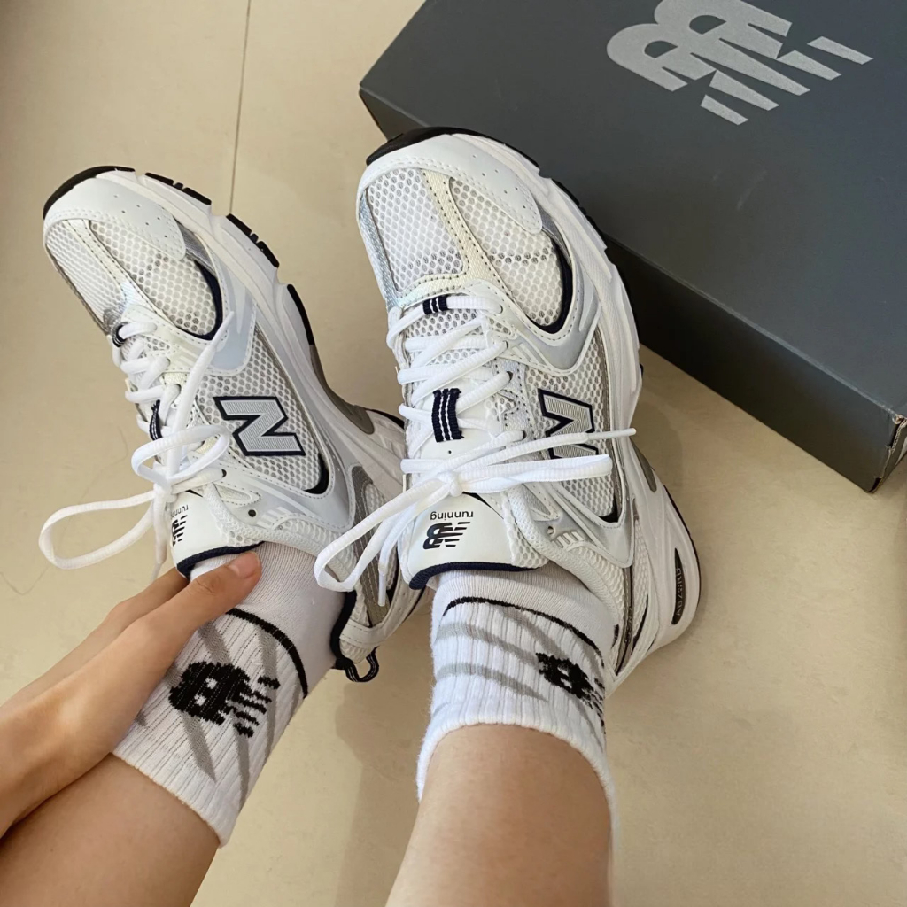 New balance530 white navy giày chính hãng nam&nữ
