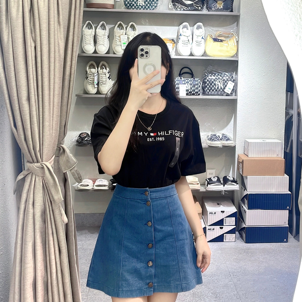 Áo thun nam nữ Tommy Hilfiger Big And Tall Logo T-Shirt Hàng Chính Hãng