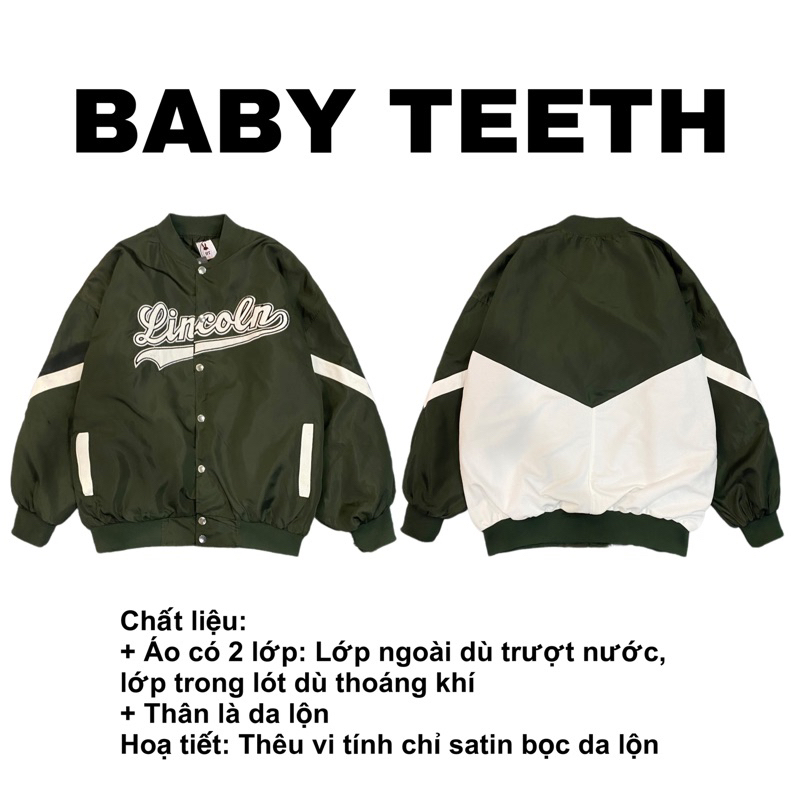 Áo khoác bomber bóng chày  Lincoln