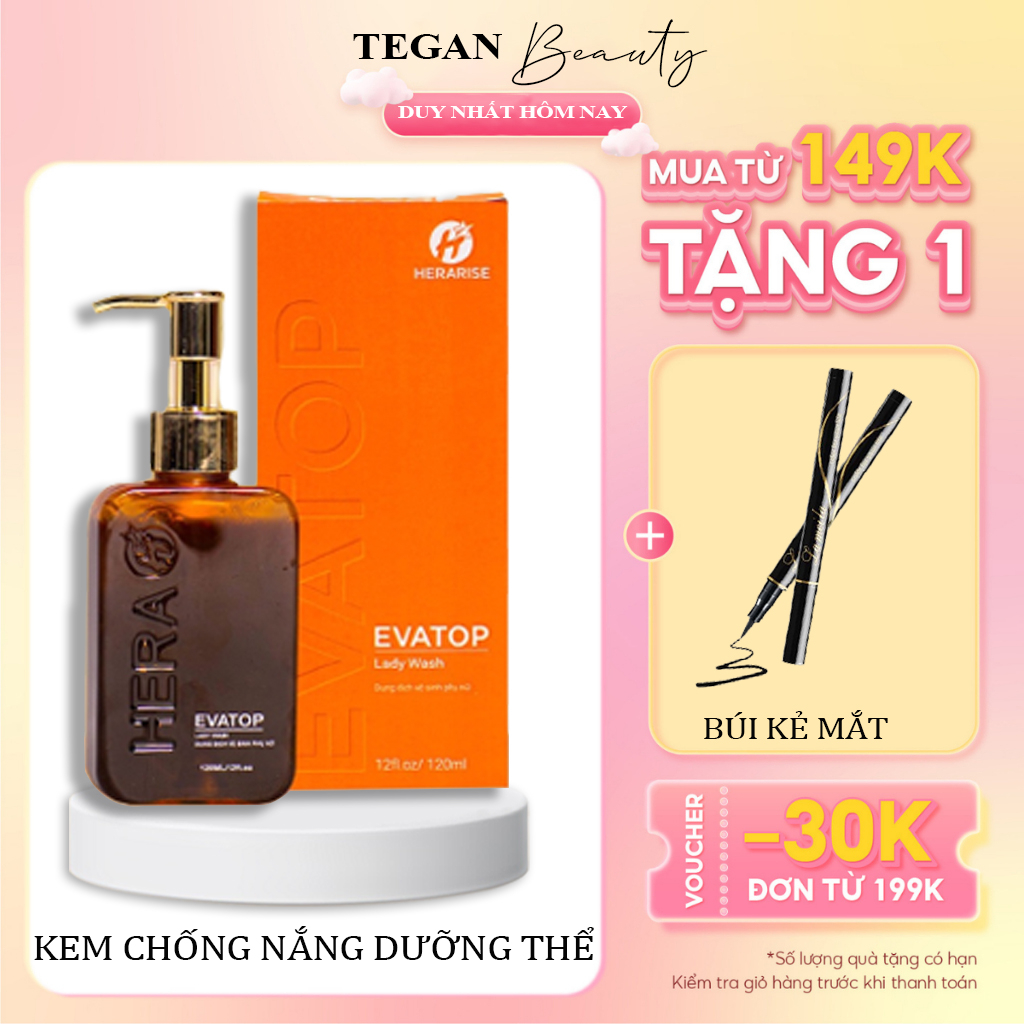 Dung dịch vệ sinh phụ nữ EVATOP Giảm Viêm Nhiễm Vùng Kín Dưỡng Ẩm Sâu - Cân Bằng Độ pH