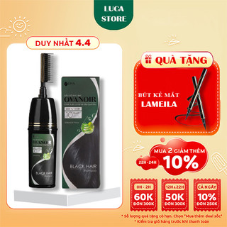 Dầu gội phủ bạc OvaNoir thảo dược tự nhiên dầu gội nhuộm tóc đen nhanh tại nhà chính hãng 200ml