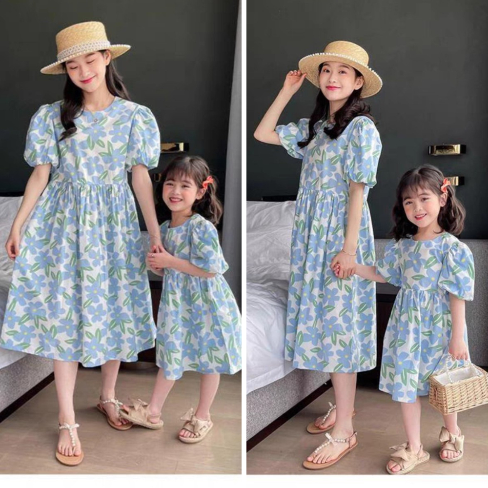 Váy đôi mẹ và bé baby doll xinh xắn dễ thương cho mẹ và bé gái