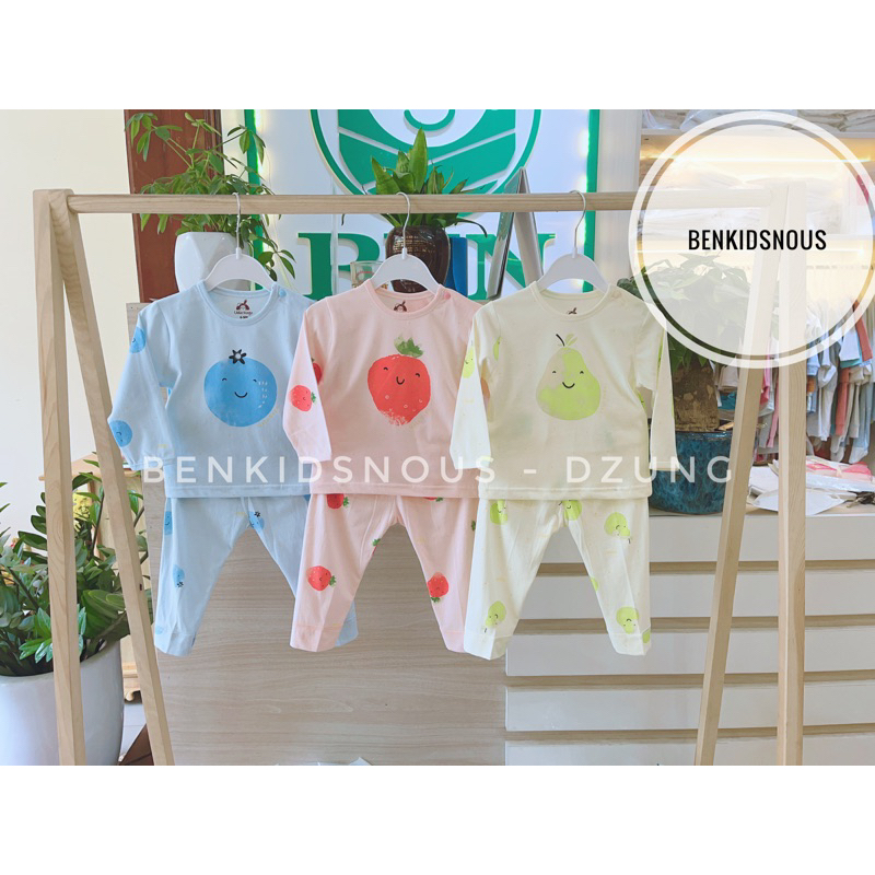 Bộ cài vai dài tay UalaRogo vải petit/cotton mềm mát cho bé từ 6 tháng đến 3 tuổi