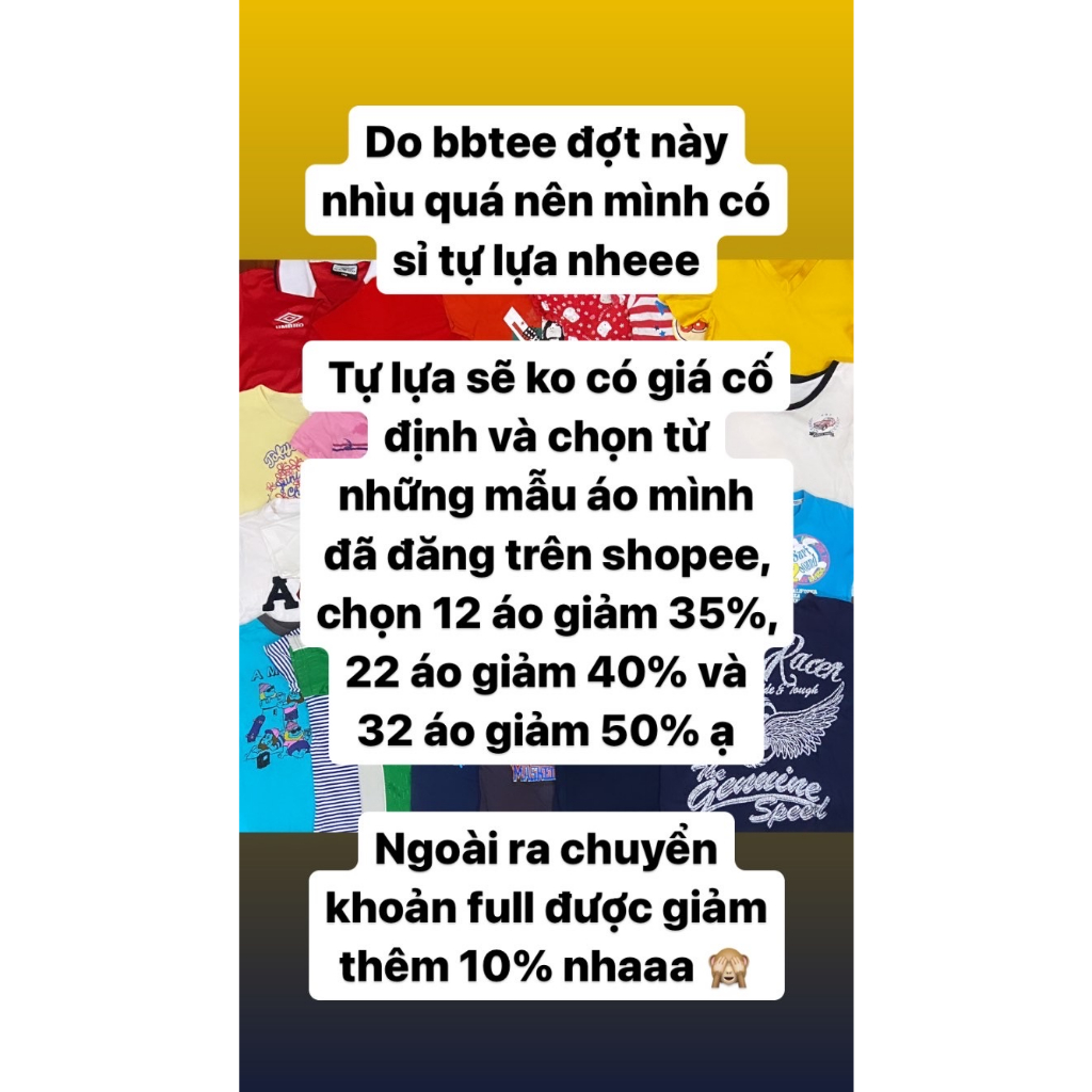 Sỉ baby tee tự chọn kidcore thrift 2hand