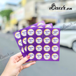 (MẪU MỚI 2023) Tem dán nhân bánh trung thu IBAKER - (16 tem/tờ)