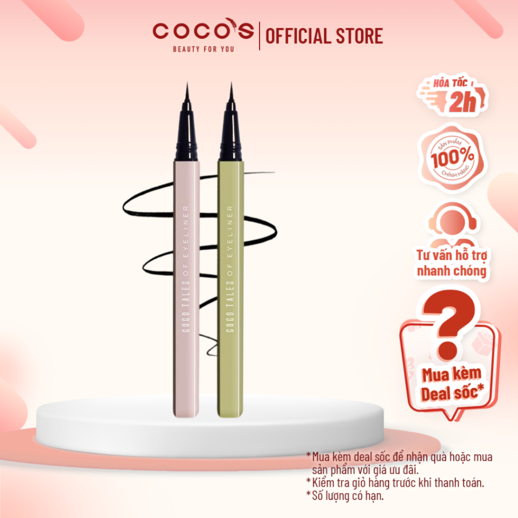 Bút Kẻ Mắt Không Trôi Gogo Tales Fine Make Up Eyeliner