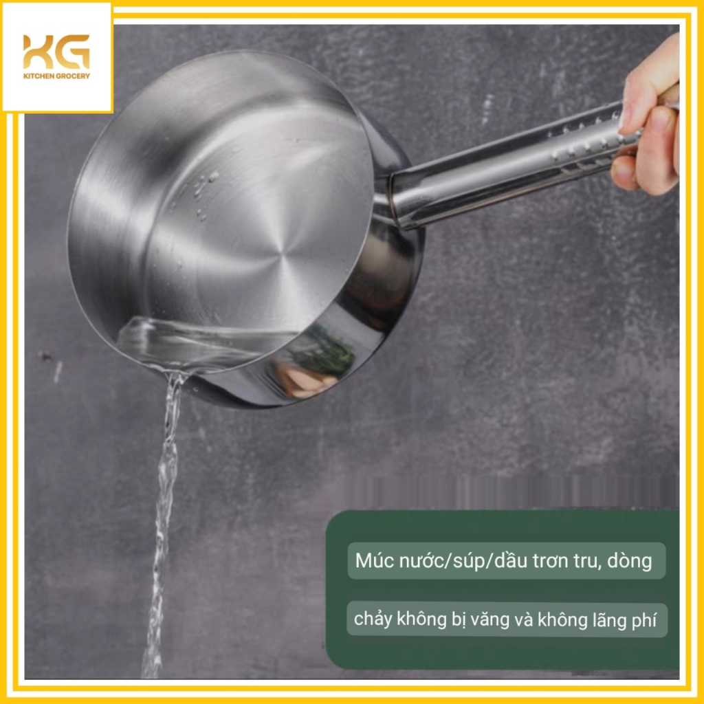 Gáo Múc Nước Lèo, Muôi Múc Nước Lèo Inox 304 Mẫu Số 4