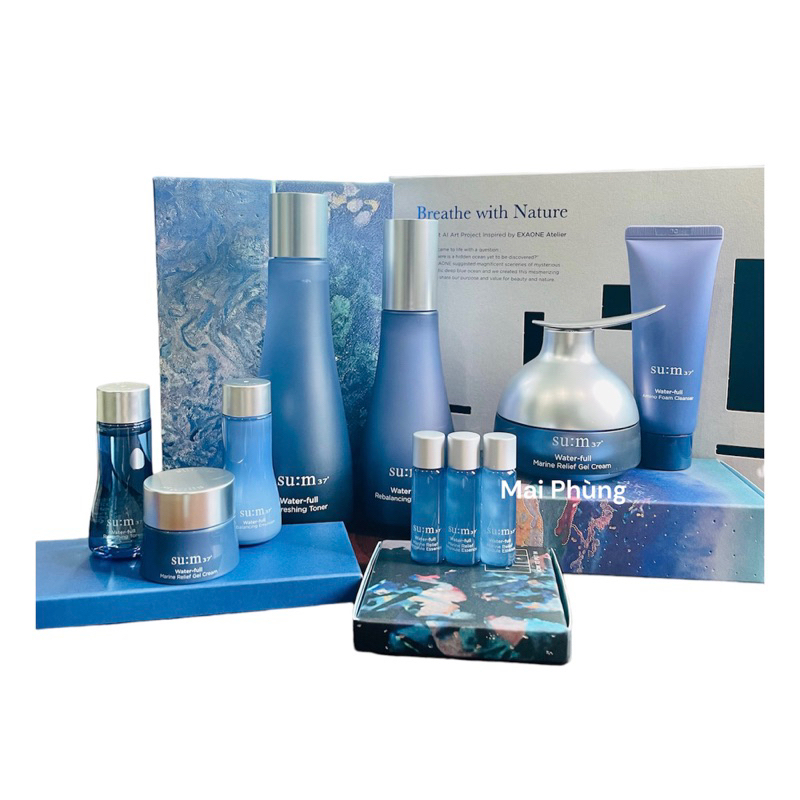 Bộ dưỡng Sum37 Water Full cấp ẩm kiềm dầu