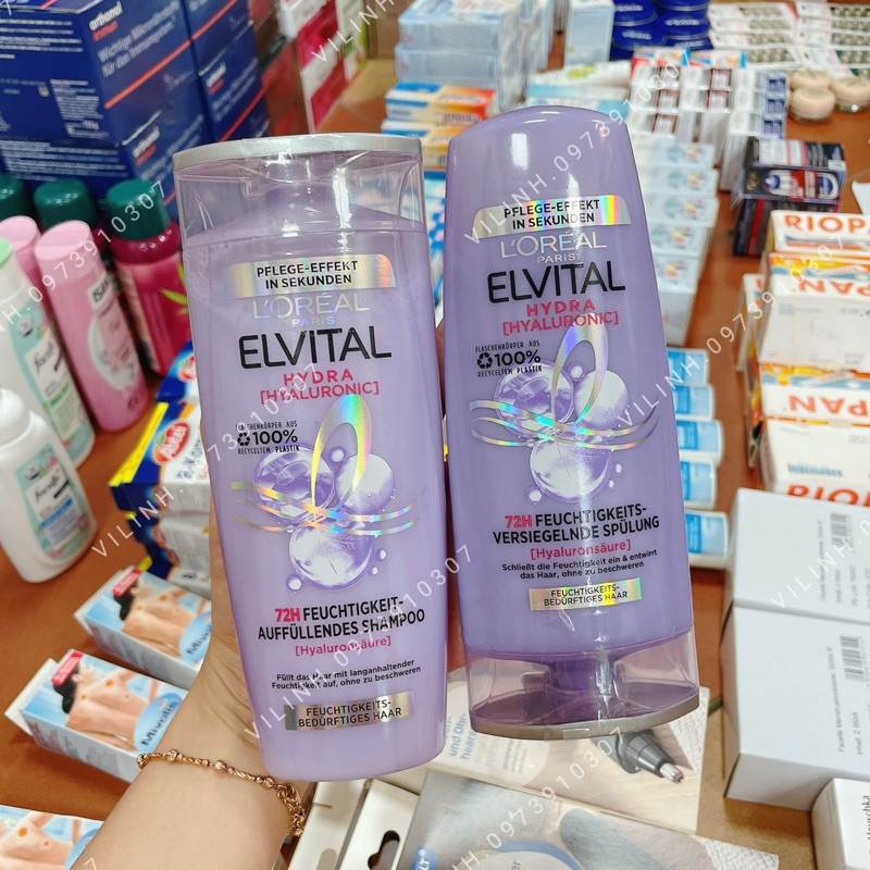 GỘI XẢ Ủ TÓC LOREAL HYALURONIC 72h