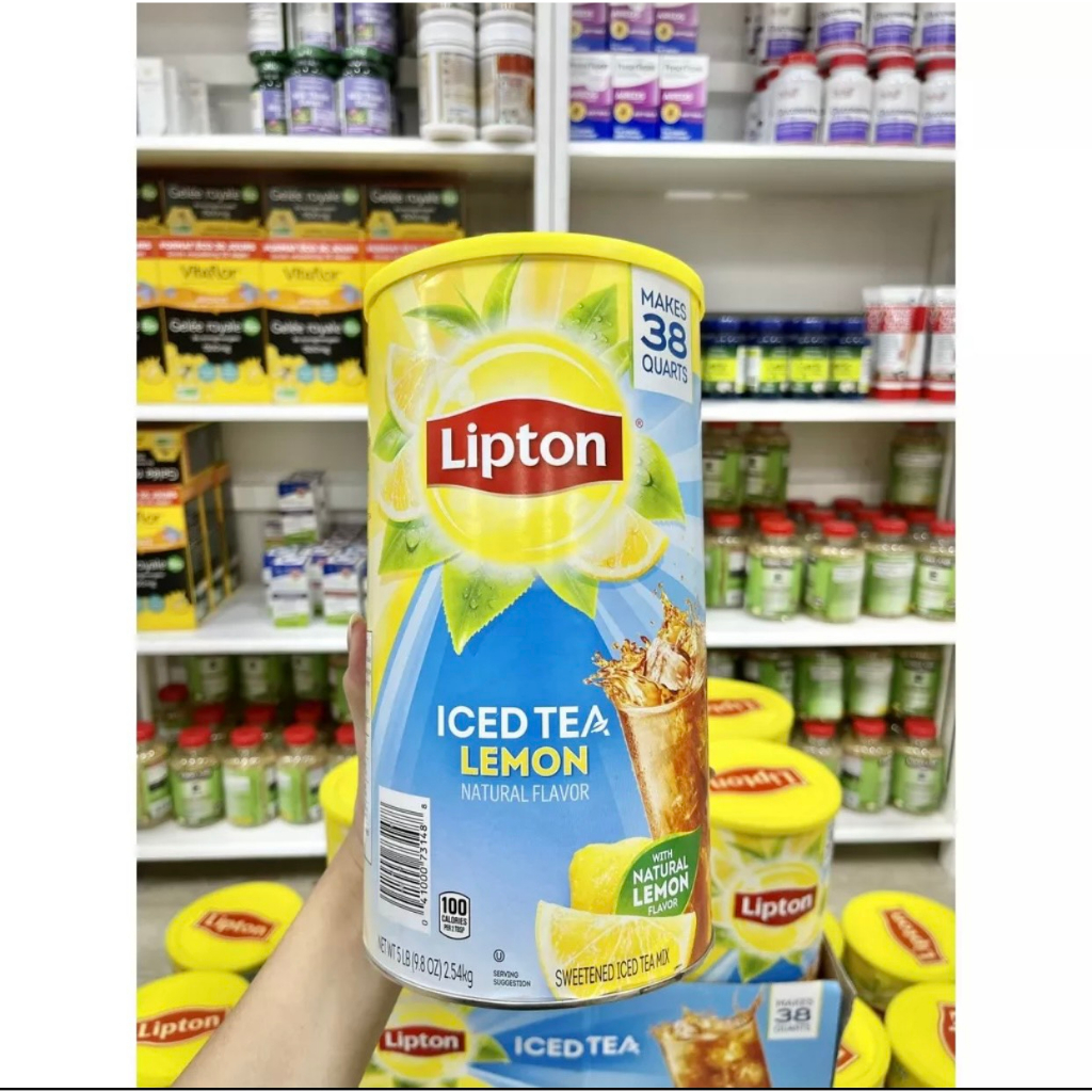 Bột Pha Trà Chanh LIPTON ICED TEA LEMON Của Mỹ Date 4/2024