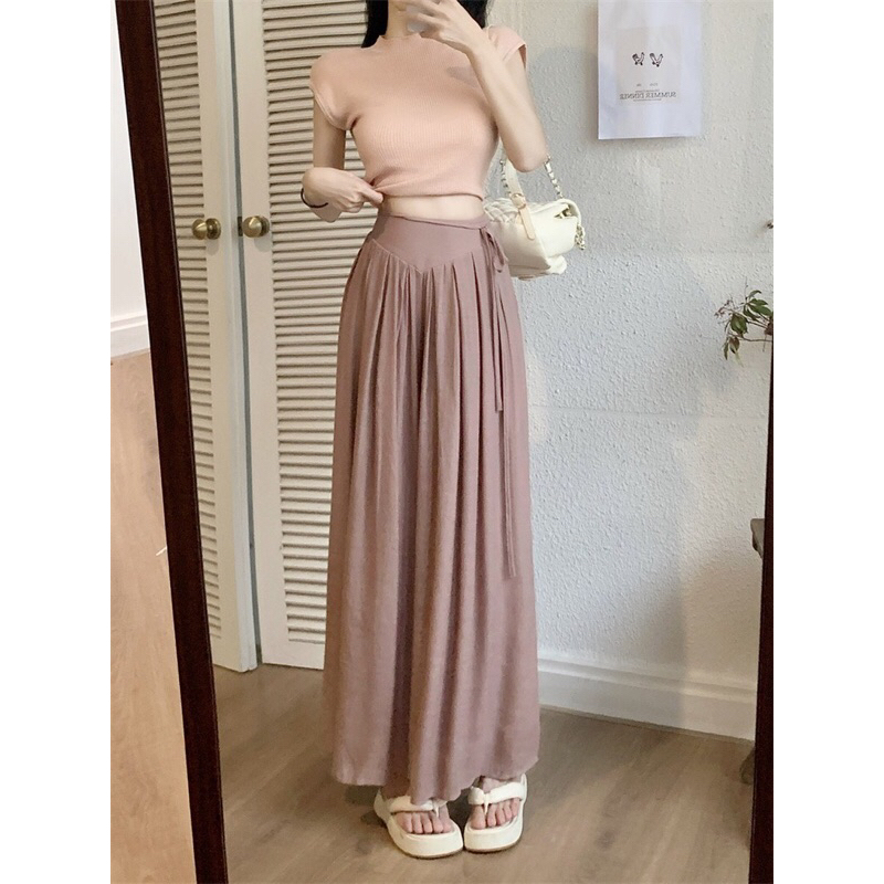 Quần dài đũi ống rộng giả váy