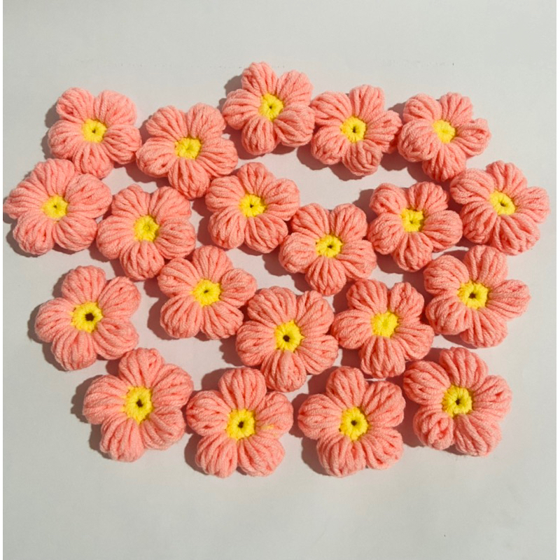 Hoa len 5 cánh Handmade 4cm