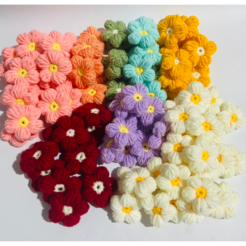 Hoa len 5 cánh Handmade 4cm