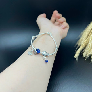 Vòng tay đá phong thuỷ phối bạc 925