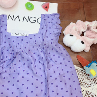 Bộ ngủ cánh tiên chấm bi