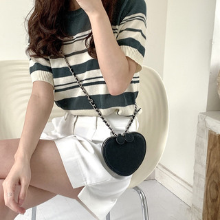 Túi đeo chéo nữ mini hình trái tim da PU