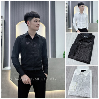 Áo Sơ Mi Thiết Kế Phối Kim Sa
