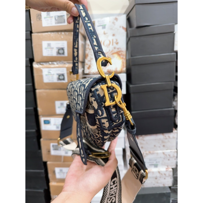 Túi #DIOR yên ngựa thổ cẩm bản thêu fullbox xịn 23cm