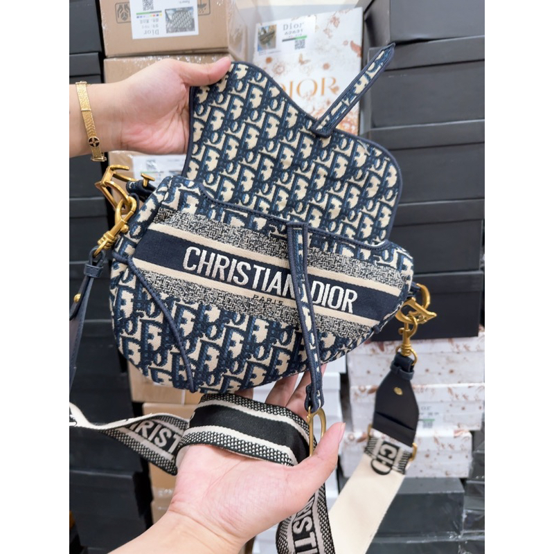 Túi #DIOR yên ngựa thổ cẩm bản thêu fullbox xịn 23cm