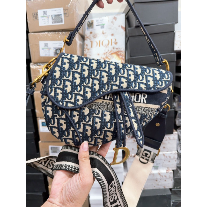 Túi #DIOR yên ngựa thổ cẩm bản thêu fullbox xịn 23cm