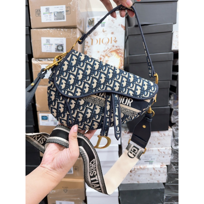 Túi #DIOR yên ngựa thổ cẩm bản thêu fullbox xịn 23cm