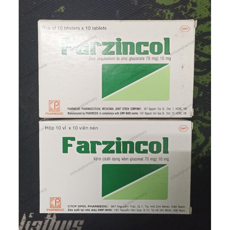 Viên Kẽm ZinC Farzincol (Hộp 100 viên) - Giúp bổ sung kẽm cho cơ thể