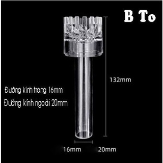 Đầu lọc váng xoay arcrylic cho bể cá nhỏ