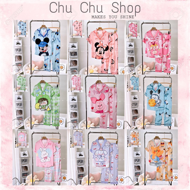 Đồ Bộ Mặc Nhà Đồ Ngủ Pijama Boo Lụa Latin Form Tay Ngắn Freesize _Bảng 2