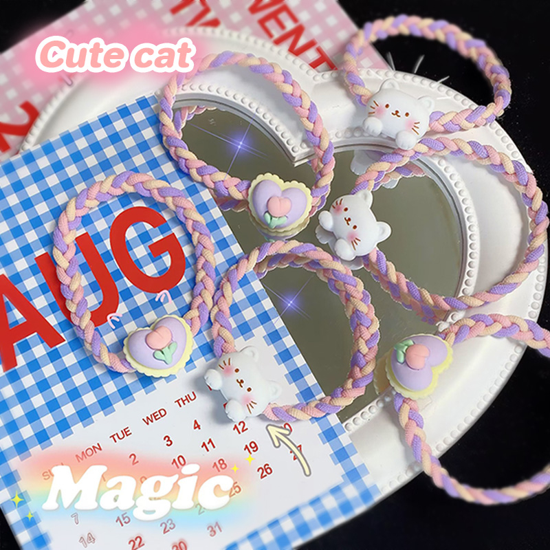 ⚡Dây buộc tóc vải dệt hình thỏ dễ thương xinh xắn dành cho nữ