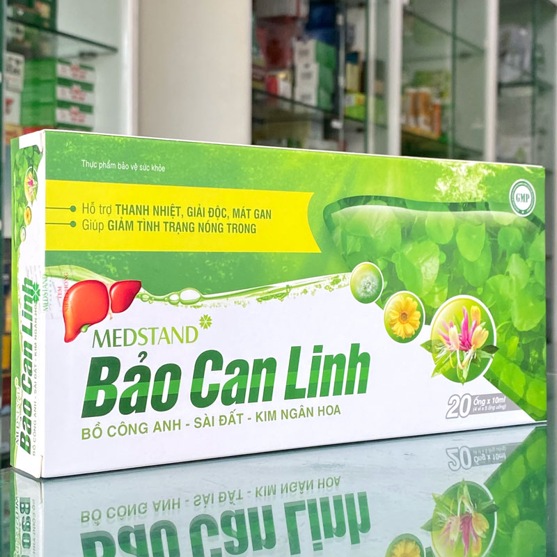 Bảo Can Linh, Hỗ trợ thanh nhiệt, giải độc, mát gan giảm tình trạng nóng trong ( Hộp 20 ống )