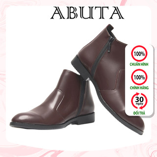 Giày chelsea boots nam, cổ khóa, đế khâu chắc chắn-cb521 NÂU NHÁM-abuta.vn