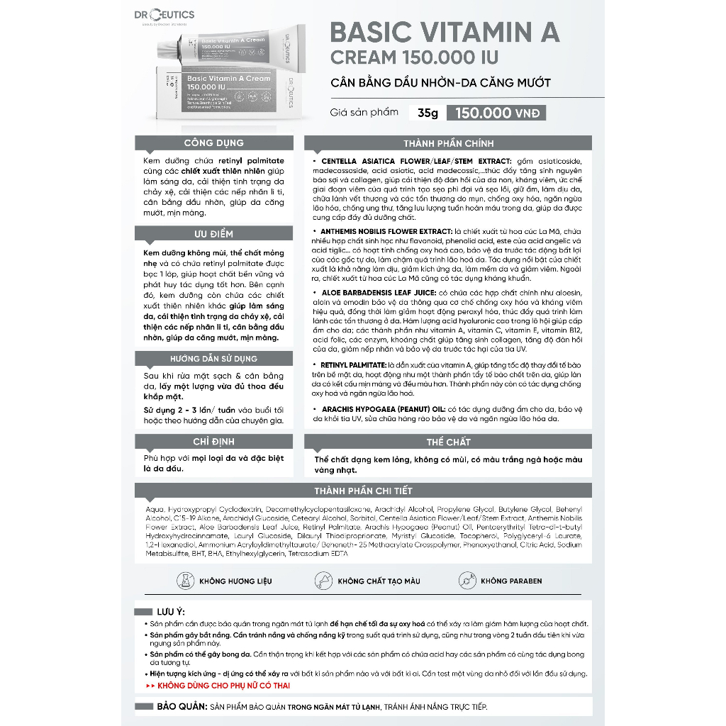 Kem Retinol Drceutics Chống Lão Hoá Và Làm Căng Bóng Da