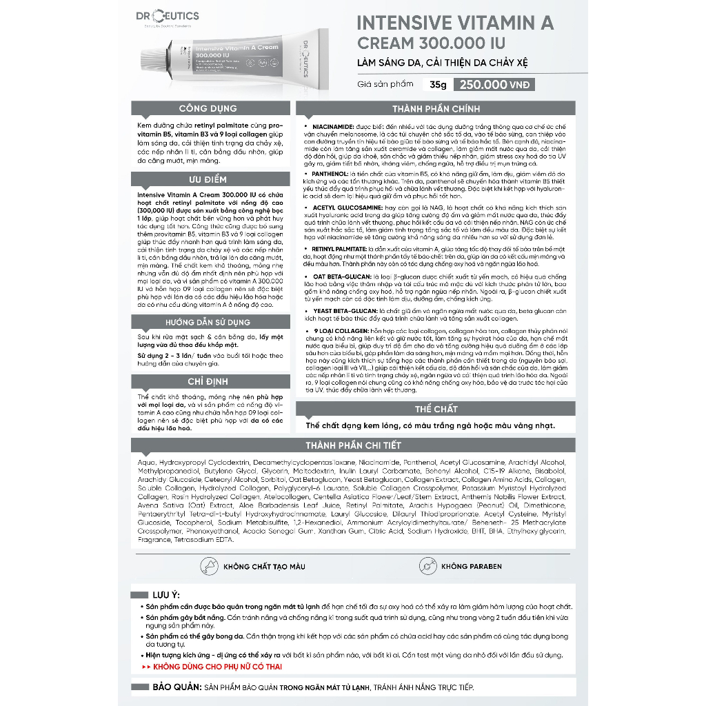 Kem Retinol Drceutics Chống Lão Hoá Và Làm Căng Bóng Da