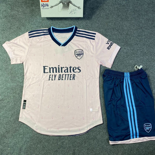 Bộ Áo đá bóng đẹp Arsenal màu Hồng leaguestore4.0 ,bộ áo đá banh  cao cấp dệt xịn thấm hút mồ hôi