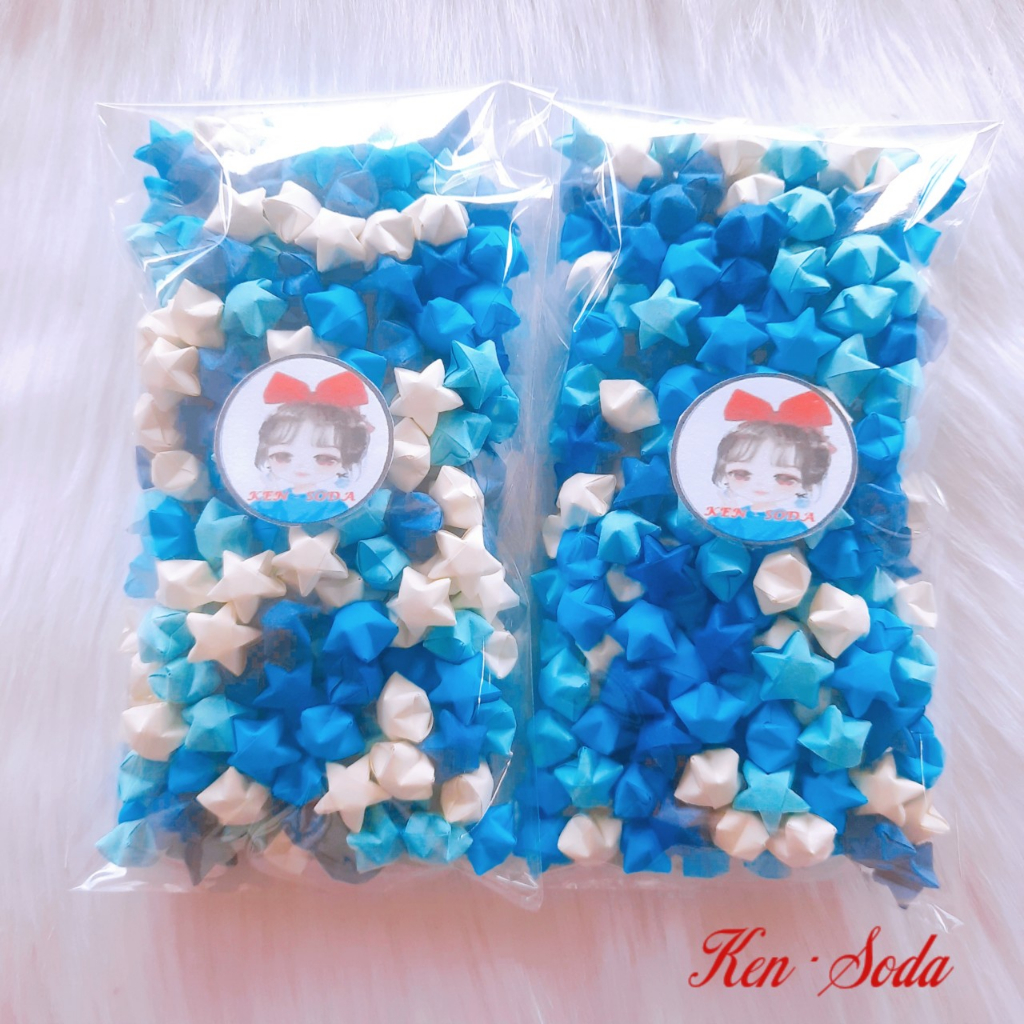 Set  100, set 250, set 500 ngôi sao giấy gấp sẳn