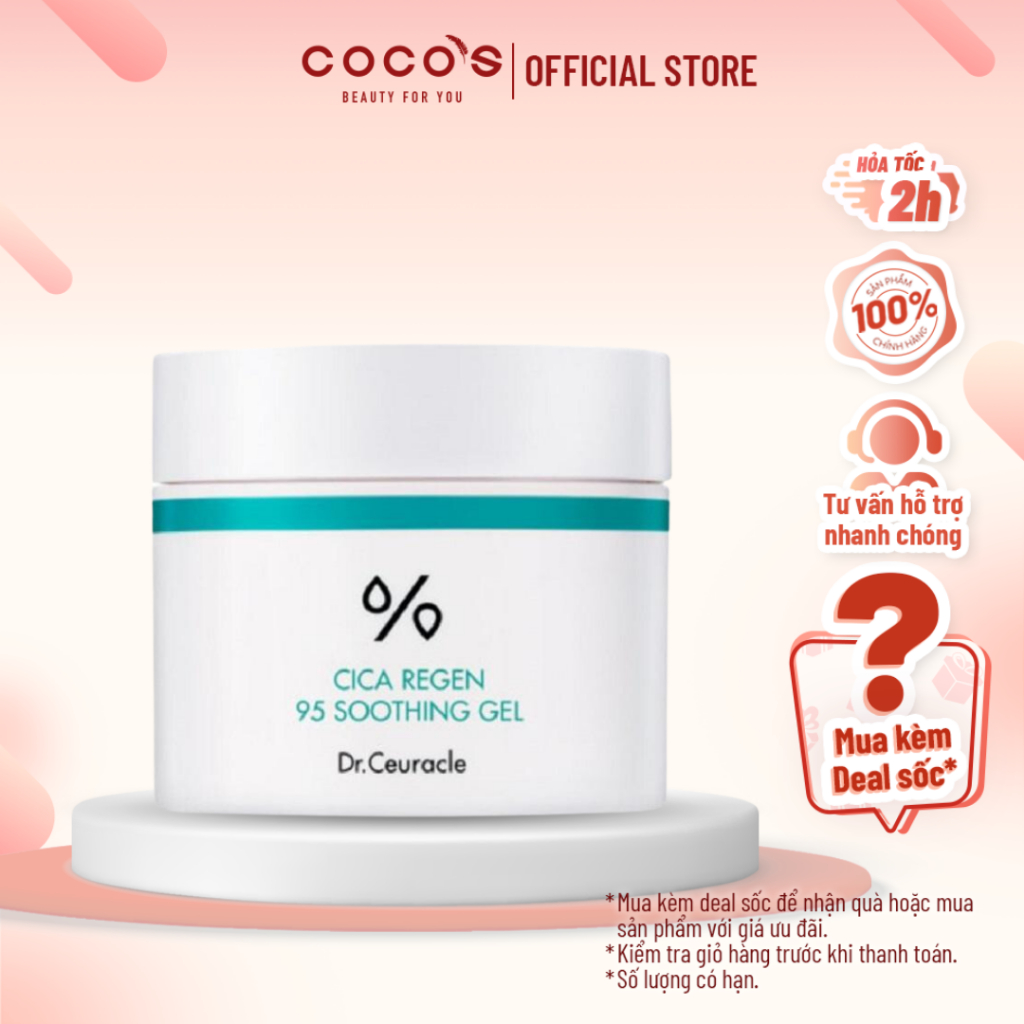 Kem Dưỡng Cica Regen 95 Soothing Gel Dr.Ceuracle 110g