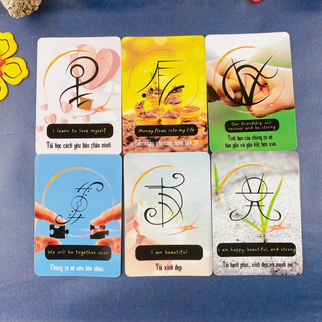Thẻ ma thuật sigil thực hành luật hấp dẫn có thể bỏ ốp điện thoại ví bóp hoặc làm quà tặng