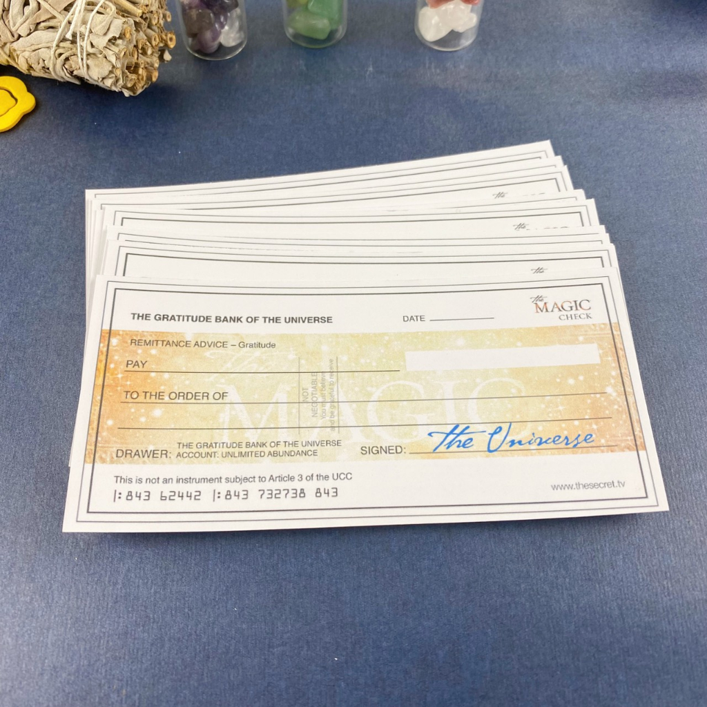 Tấm sec/séc nhiệm màu - thực hành Luật Hấp Dẫn