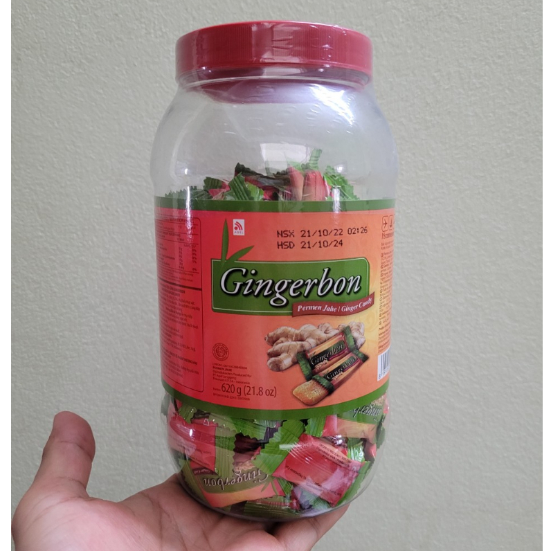 Kẹo gừng dẻo Gingerbon hộp 620g nhập khẩu Indonesia