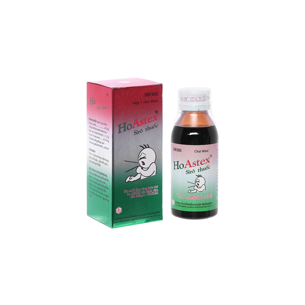 Siro HoAstex giảm ho trong viêm họng, viêm phế quản - chai 90ml