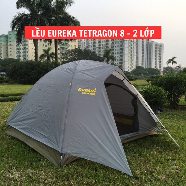 Lều Cắm Trại Cho 6 Người 2 Lớp EUREKA TETRAGON 8 Chính Hãng Chống Mưa To - Dã Ngoại Việt
