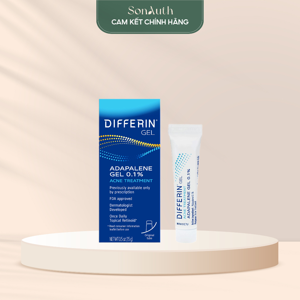 Kem giảm mụn Differin Adapalene Gel 0.1% Acne Treatment (BILL US)