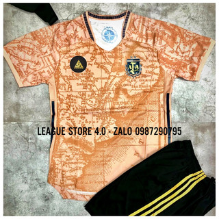 Bộ Áo đá bóng đẹp argentina leaguestore4.0 , áo đá banh  cao cấp dệt xịn thấm hút mồ hôi