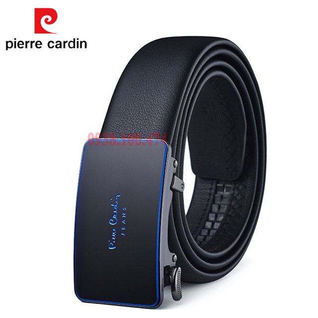 Thắt lưng Pierre Cardin chính hãng dây da bò xịn khóa rút tự động giấu dây PCJ0011