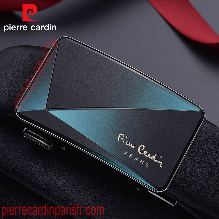 Thắt lưng Pierre Cardin chính hãng khóa chốt tự động dây da bò thật mặt khóa phản quang PCJ0013
