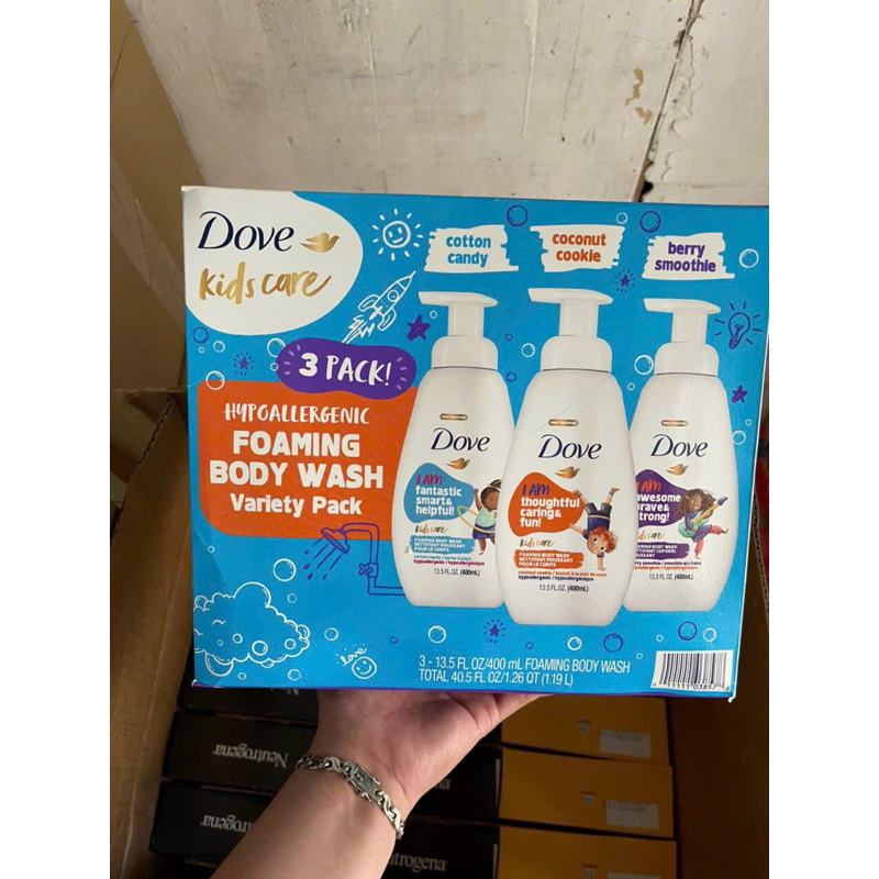 Sữa tắm Dove kids cho bé 1 set 3 chai